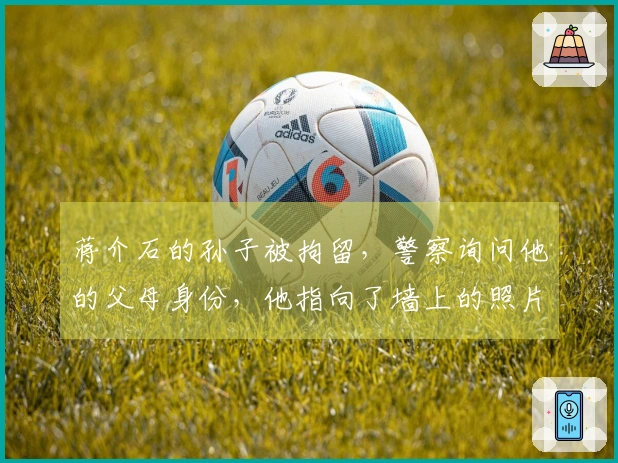 蒋介石的孙子被拘留，警察询问他的父母身份，他指向了墙上的照片。